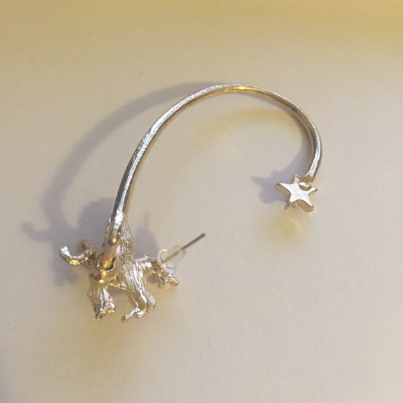 Single Left Ear Unicorn Stud Wrap Earring - Picture 3 of 4